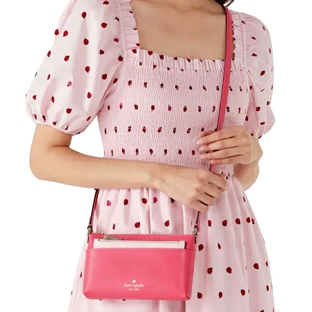 Kate Spade Sadie Tropical Pink Crossbody Set